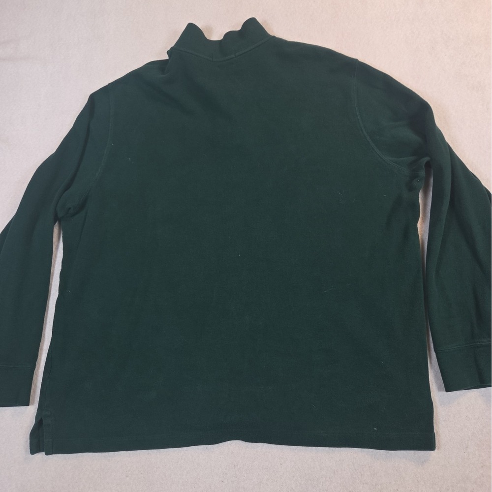 Polo Ralph Lauren Estate Rib 1/4 Quarter Zip Pullover Sweater Mens XL Green - Picture 11 of 11